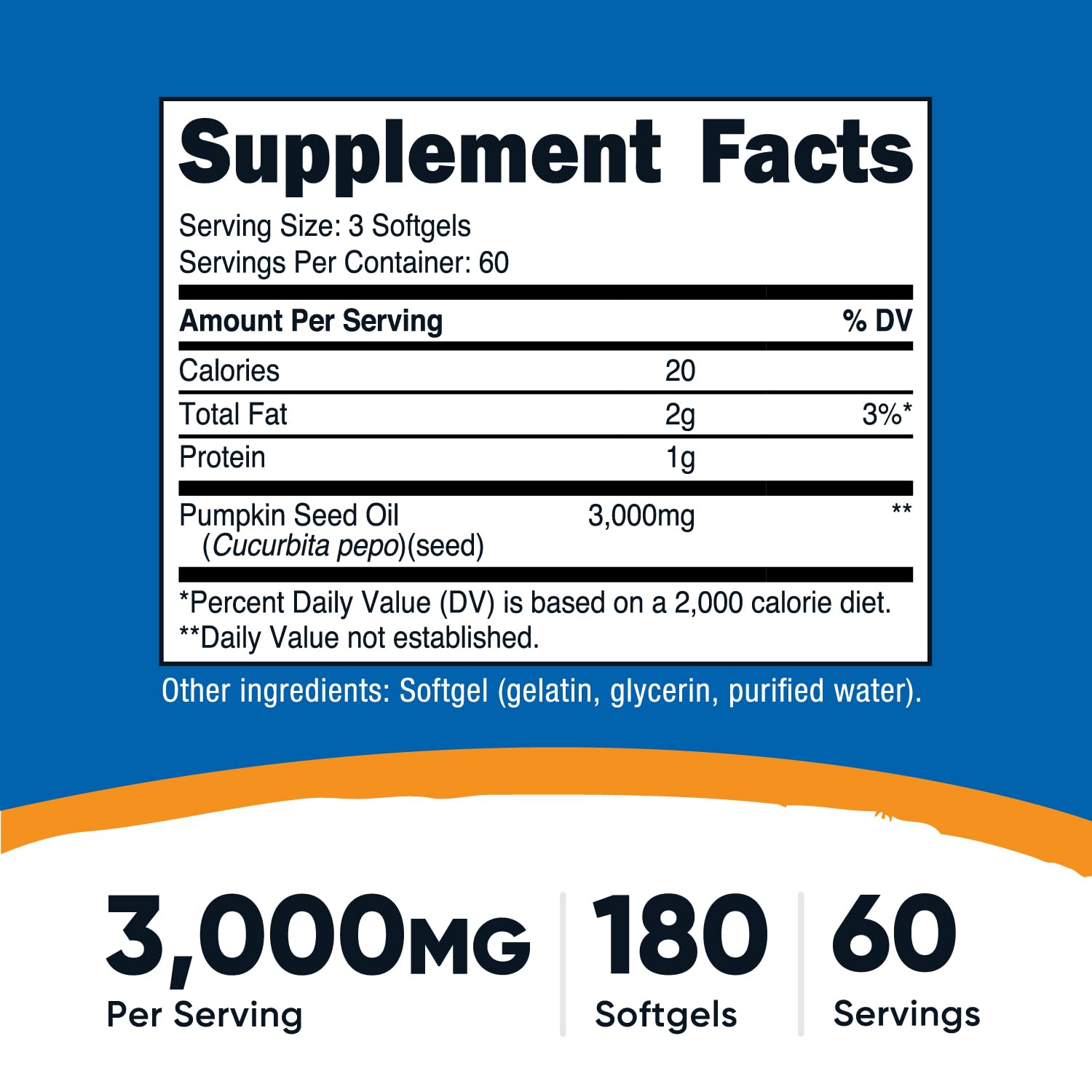 Nutricost huile graines citrouille — versement clair pour une utilisation quotidienne.