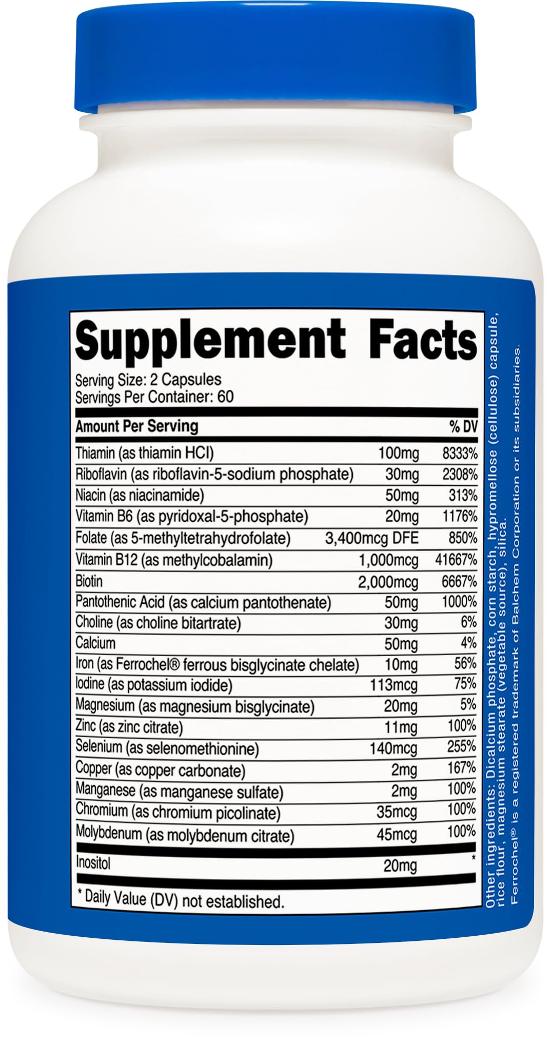 Nutricost ingrédients vitamine B méthylée – aperçu utile pour compléter l’alimentation.