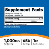 Nutricost Inositol poudre, cuillère-mesure incluse pour doses précises.