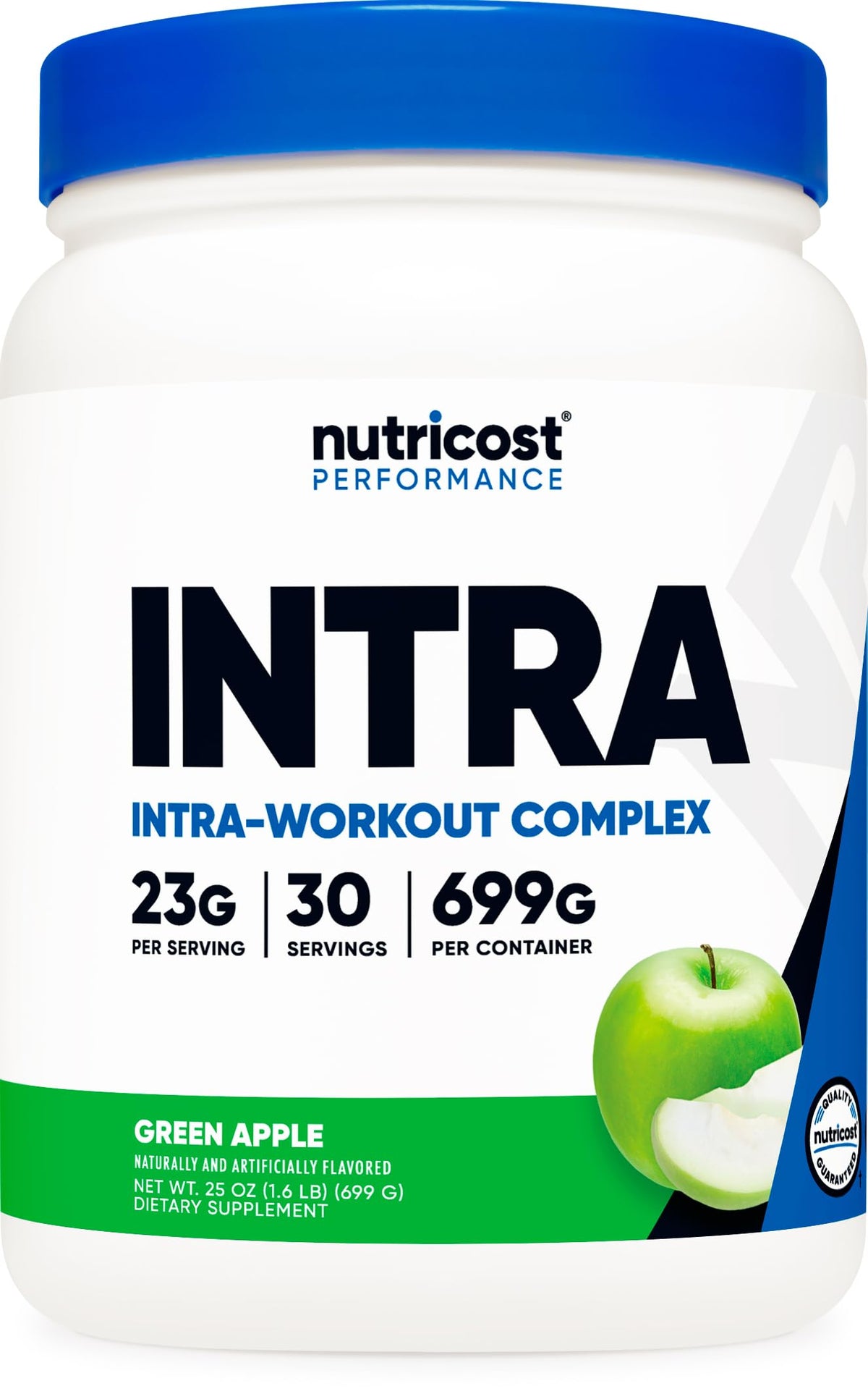 Nutricost Intra-Workout poudre saveur pomme verte, hydratation agréable pendant l effort