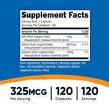 Nutricost Iode – gélules 120 contenus, faciles à avaler et pratiques.