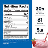 Nutricost isolat protéine lactosérum fraise frappée, doseur pratique pour chaque shake