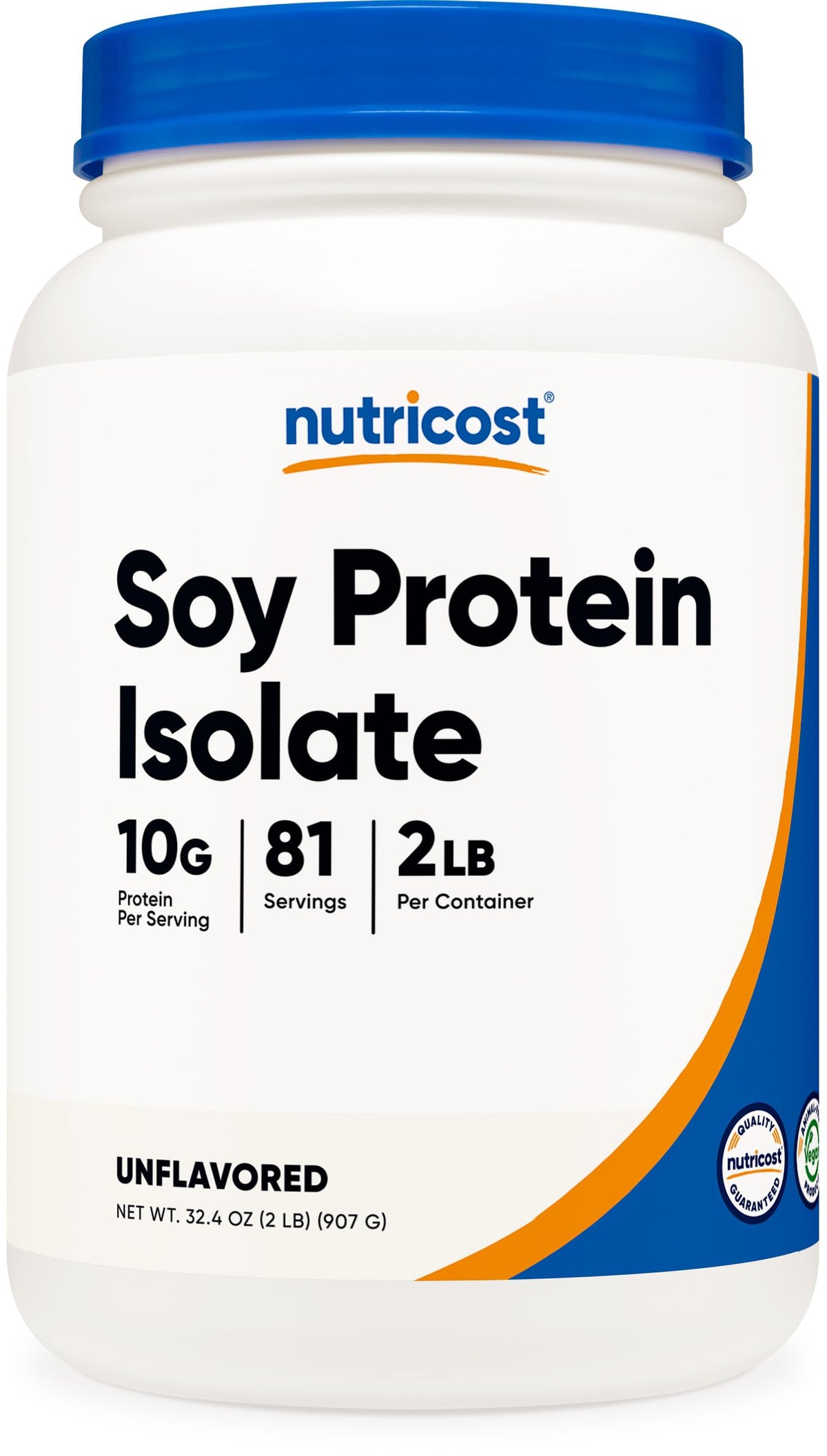 Nutricost isolat protéine soja non parfumé dans bouteille prête à mélanger, utilisation quotidienne