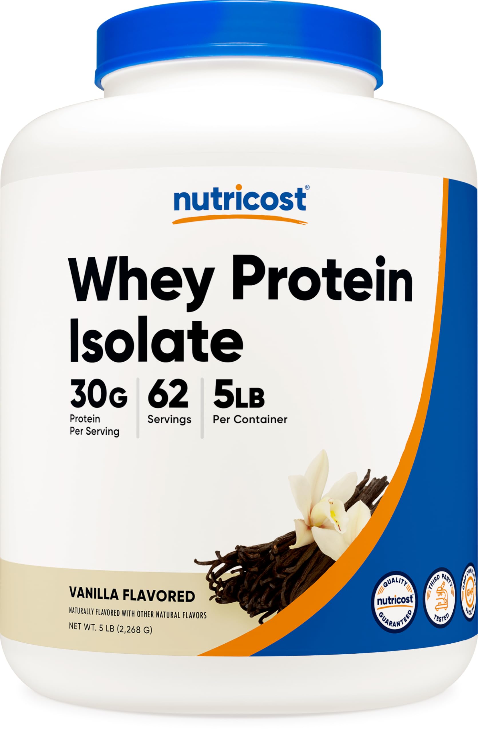 Pot Nutricost Isolate Whey Vanille, protéines de haute qualité.