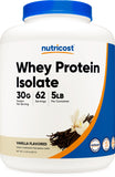 Pot Nutricost Isolate Whey Vanille, protéines de haute qualité.
