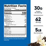 Pelle doseuse incluse avec Nutricost Isolate Whey Vanille.