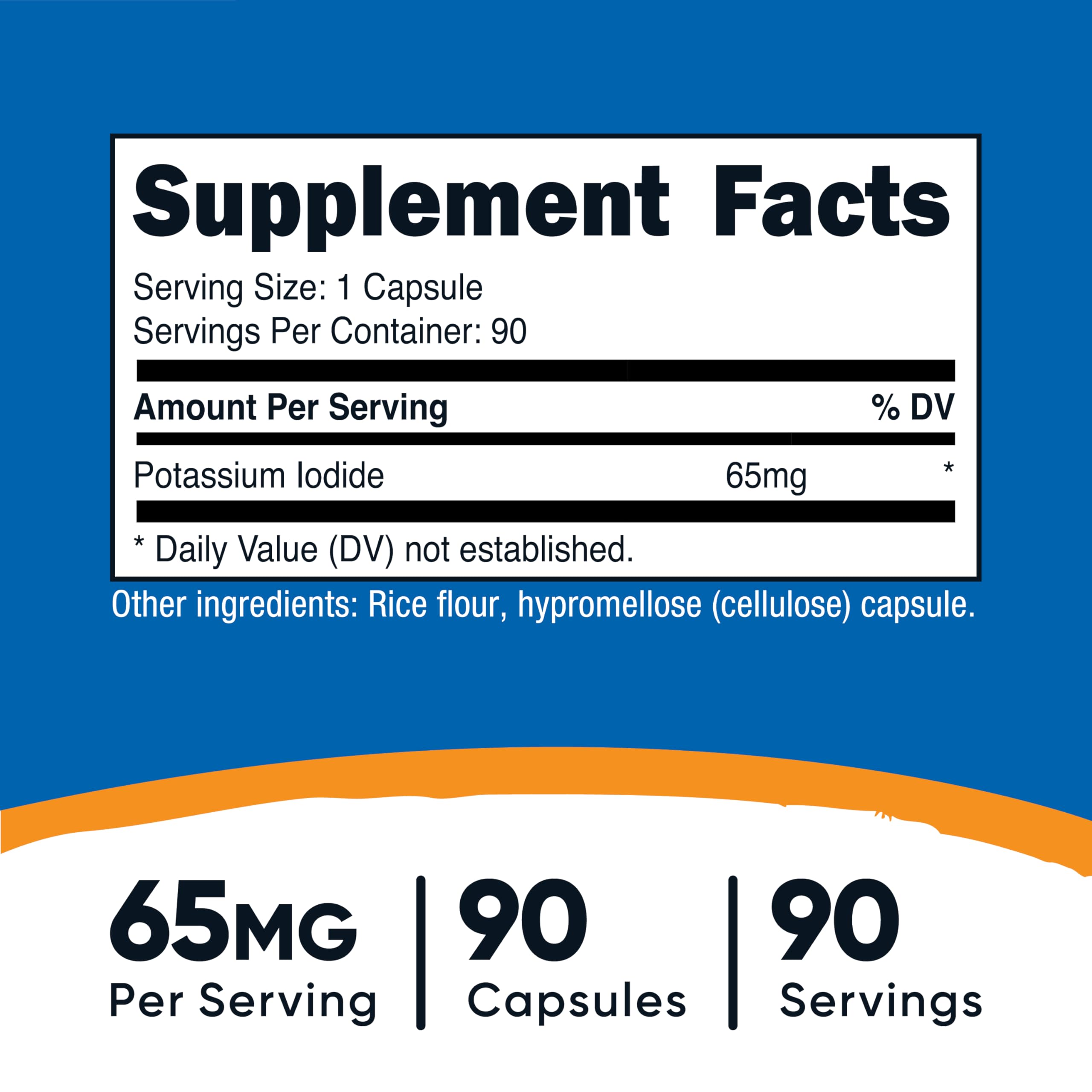 Capsules KI Nutricost végétariennes, prise quotidienne facile et fiable.