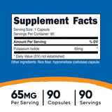 Capsules KI Nutricost végétariennes, prise quotidienne facile et fiable.
