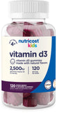 Nutricost Kids D3 Gummies — bouteille pour l’apport quotidien en vitamine D3