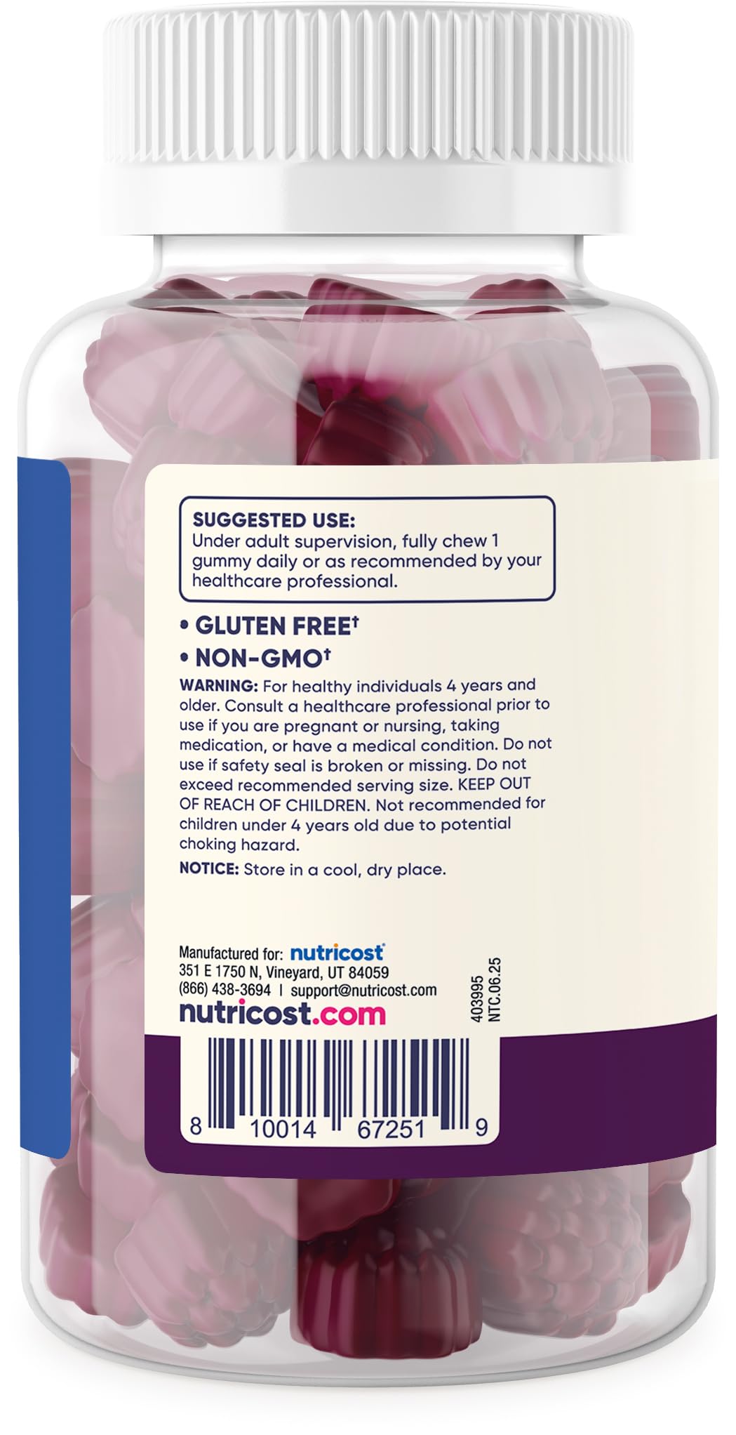Nutricost Kids D3 Gummies — dose élevée par pastille pour l’apport quotidien