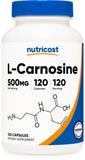 Nutricost L-Carnosine emballage clair et traçabilité fiable.