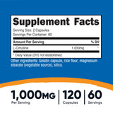 Étiquette Nutricost L-Citrulline sans gluten et sans OGM