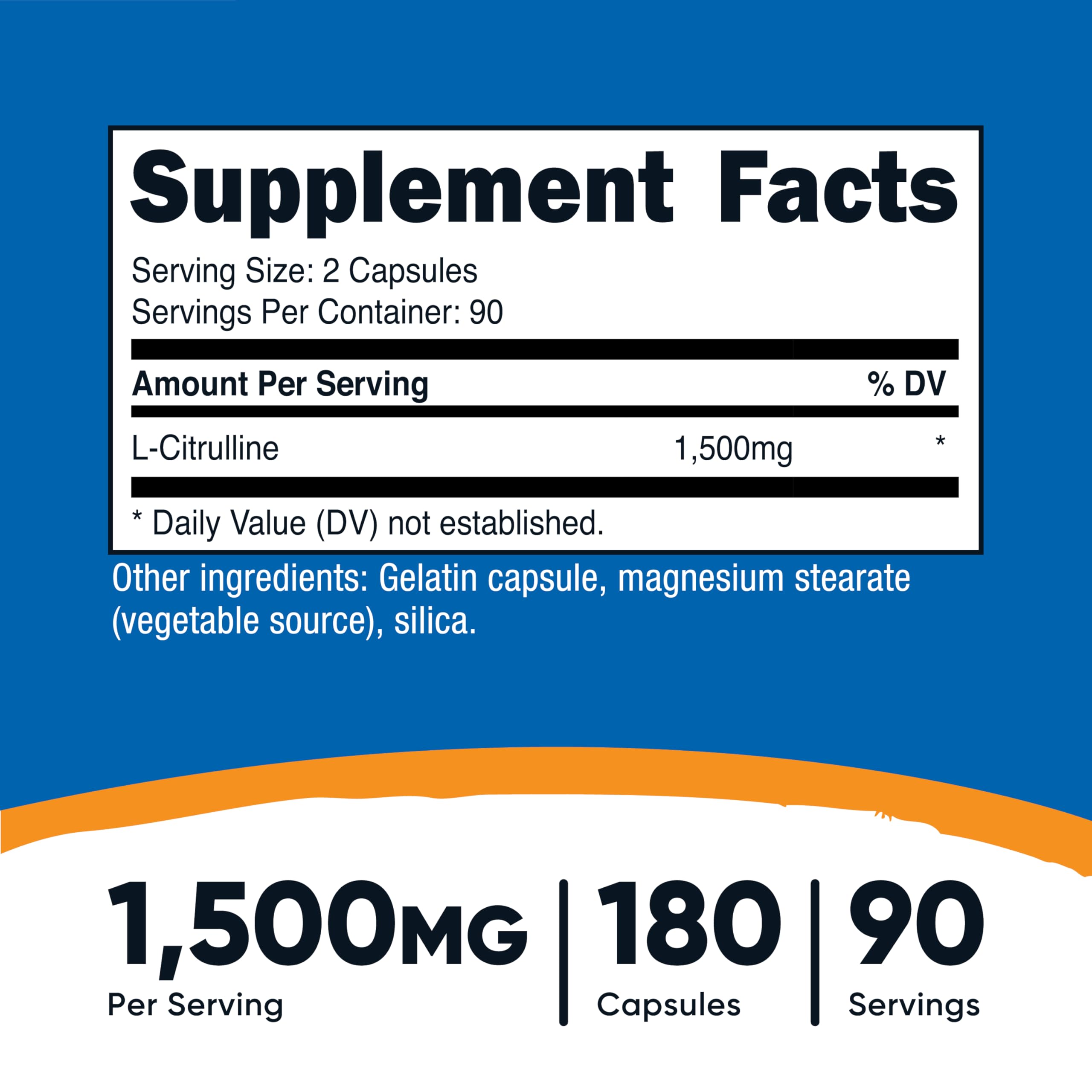 Nutricost L-Citrulline – gélules faciles à prendre, pratique au quotidien.