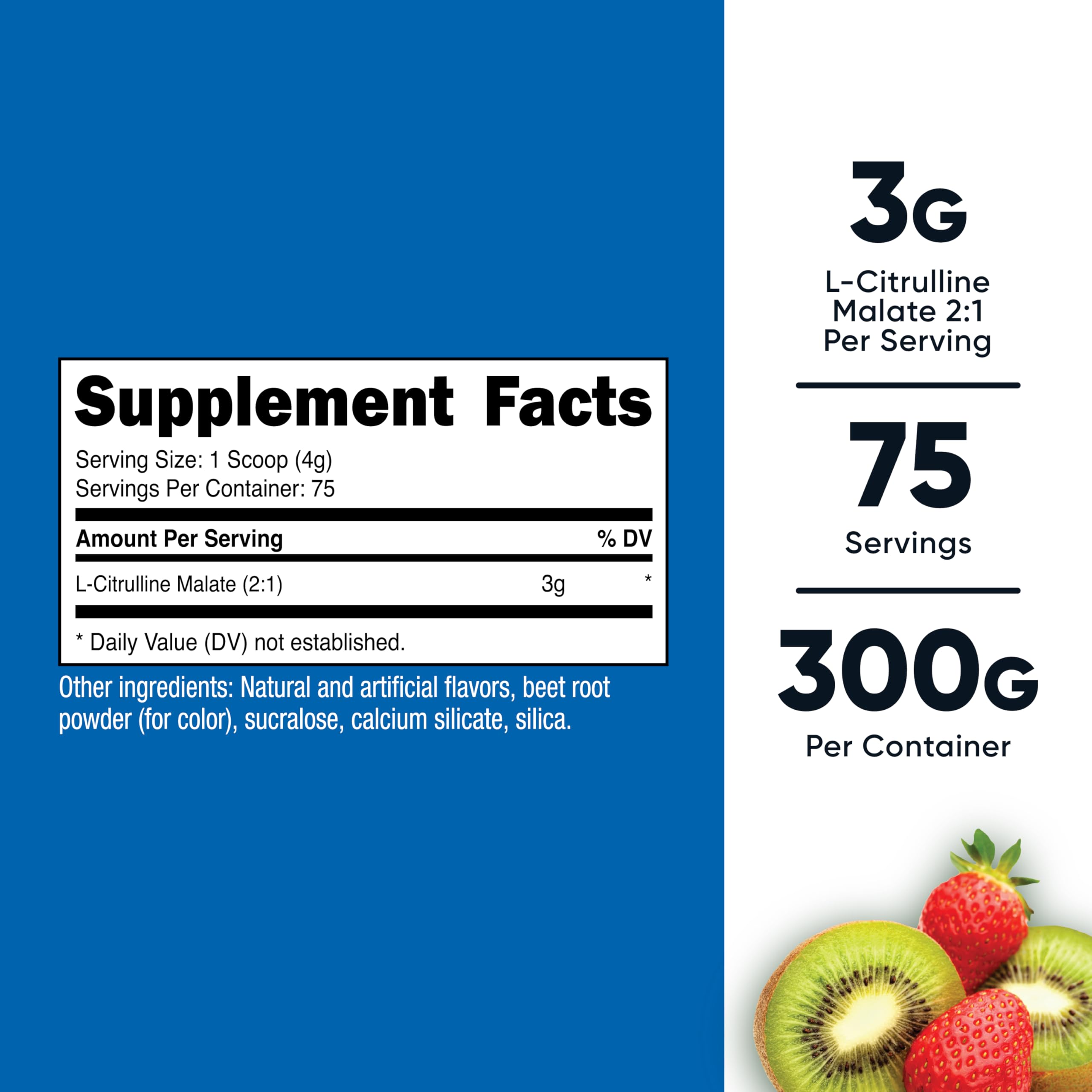 Nutricost L-Citrulline Malate 2:1, dose-cuillère, mesure précise pour vos séances d'entraînement