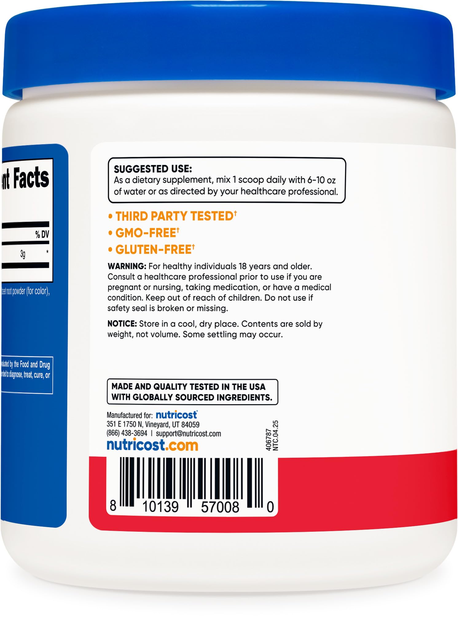 Nutricost L-Citrulline Malate 2:1 Fruit Punch, étape pré-entraînement simple et savoureuse