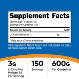 Nutricost L-Citrulline Malate 2:1, mélange facile dans l’eau avant séance.