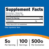 Nutricost L-Glutamine Poudre idéale après l'entraînement, prête à être mélangée.