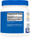 Nutricost L-Glutamine Poudre Étiquette Nutritionnelle, informations claires.