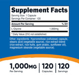 Nutricost L-Glycine 1000 mg, boîte claire prête à être utilisée.