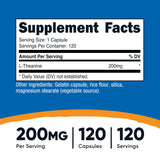 Gélules Nutricost L-Theanine faciles à prendre pour favoriser la détente.