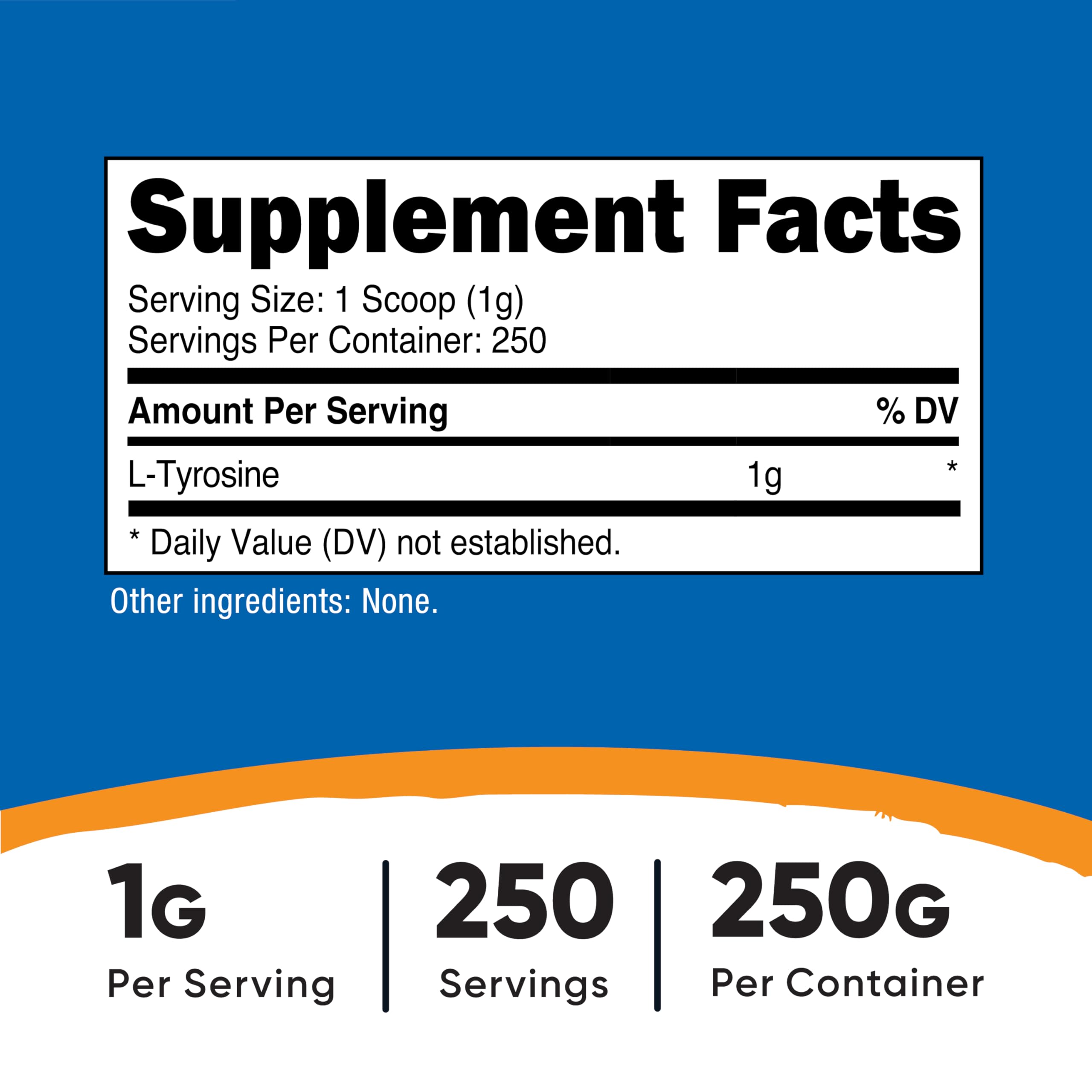 Nutricost L-Tyrosine poudre avec cuillère doseuse pour dosages simples