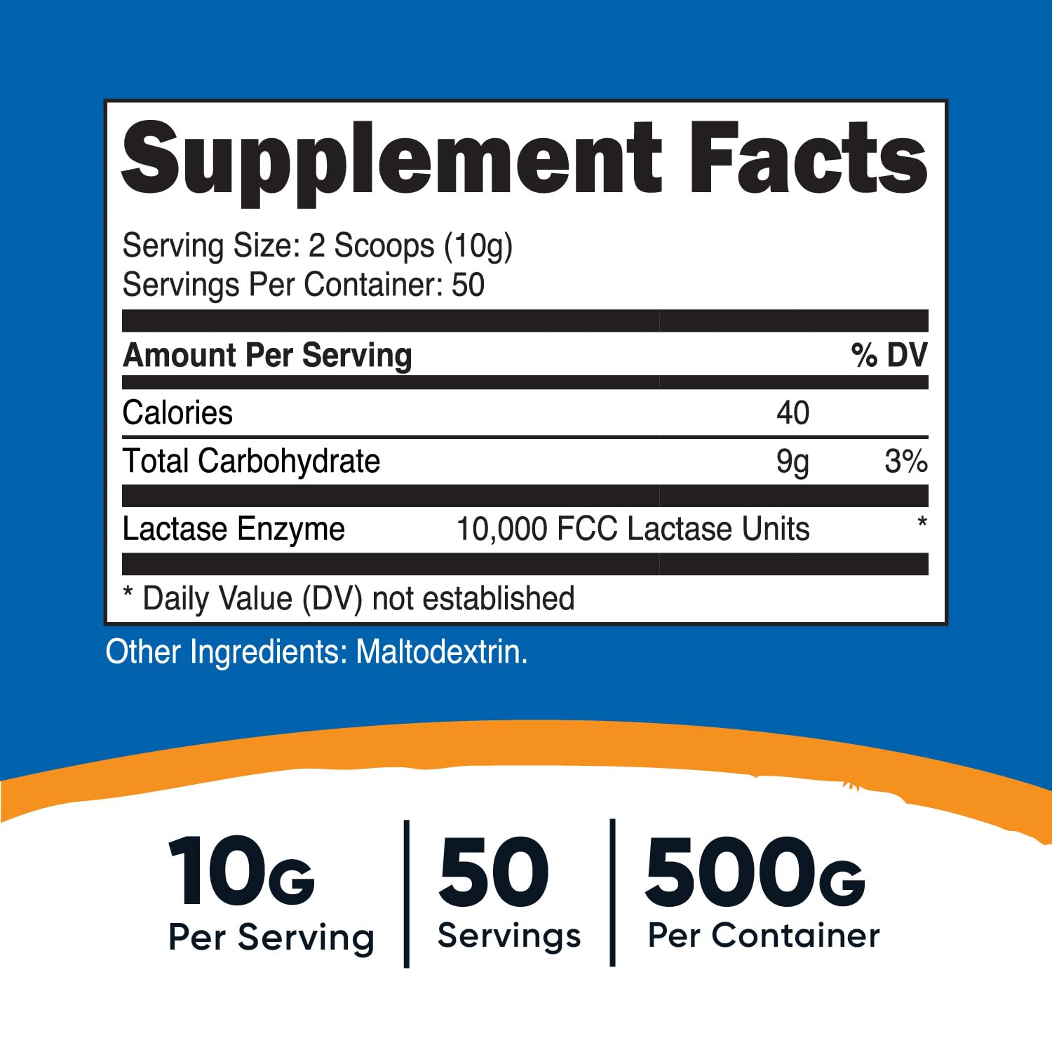 Étiquette Nutricost indiquant Non-GMO et Sans Gluten, qualité assurée.