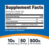 Étiquette Nutricost indiquant Non-GMO et Sans Gluten, qualité assurée.