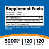 Nutricost Lactobacillus Acidophilus Capsules — dose quotidienne pratique et simple.