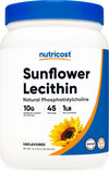 Nutricost Lécithine-tournesol poudre 1lb, texture fine prête à mélanger dans des boissons