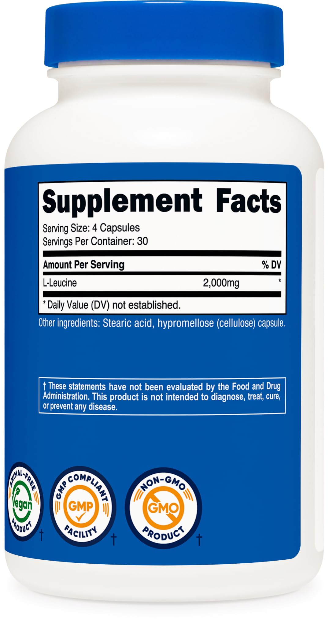 Nutricost L-Leucine: utilisation quotidienne en salle de sport.