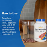 Nutricost Levure de Riz Rouge 1200mg – Sans OGM pour une formule pure.