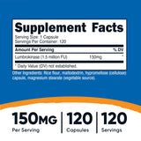 Nutricost Lumbrokinase: capsule 150 mg prête à être intégrée à votre routine.