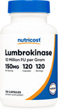 Nutricost Lumbrokinase: bouteille montrant une présentation pratique pour une utilisation quotidienne.