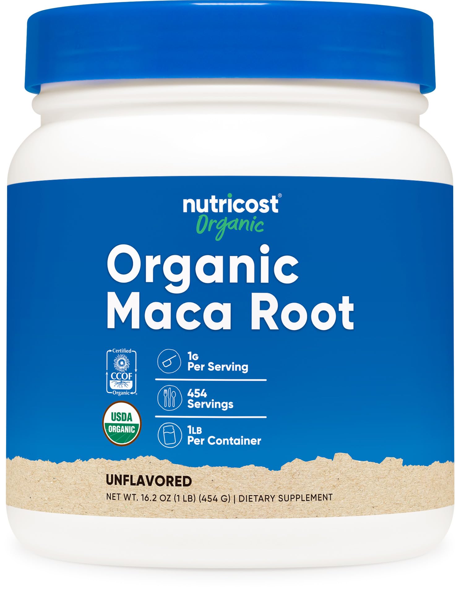 Nutricost Maca biologique en poudre – bouteille 500 g prête pour smoothies