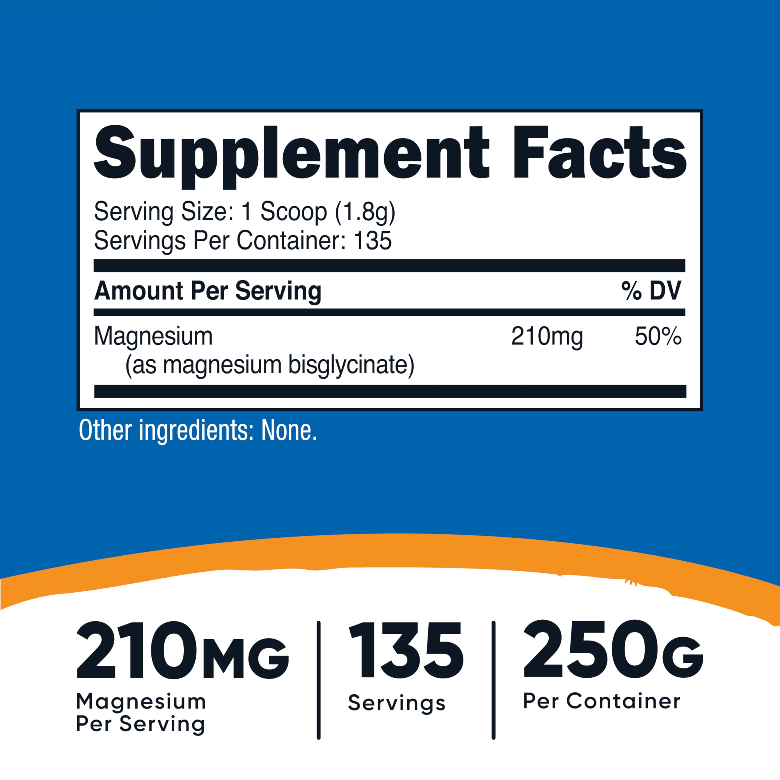 Dispense incluse pour mesurer facilement une portion Nutricost Magnésium Bisglycinate.