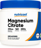 Nutricost Magnésium Citrate en poudre avec doseur inclus, prêt à mesurer.
