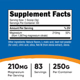 Nutricost Magnésium Citrate, dose incluse facilitant le contrôle de la portion.