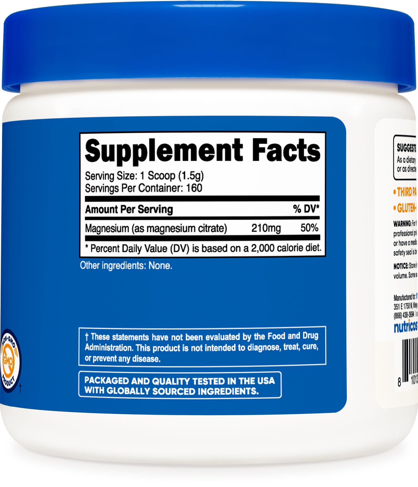 Nutricost Magnésium Citrate pour compléter votre routine quotidienne.