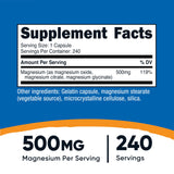Nutricost Magnésium Complex 500mg – capsules faciles à avaler au quotidien.