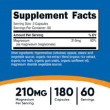 Bouteille Nutricost magnésium glycinate fermée prête à être rangée.