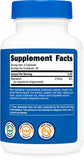 Nutricost magnésium glycinate gélules, dosage recommandé de 210 mg par portion.
