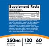 Nutricost magnésium glycinate malate 250 mg - capsules faciles à avaler
