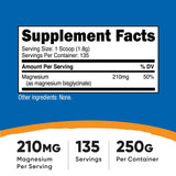 Nutricost Magnésium Glycinate — cuillère-doseuse incluse, dosage précis pour chaque prise