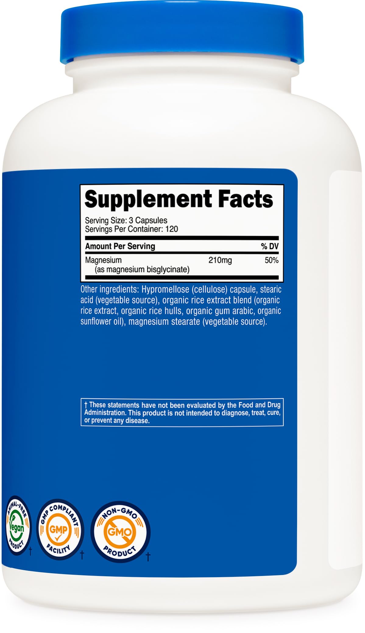 Options Nutricost en trois tailles: 90, 180 et 360 capsules.