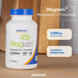 Nutricost Magtein 2000 mg – ingrédients: forme L-thréonate moderne et efficace.