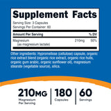 Nutricost Magnésium Lactate 210 mg — capsules faciles à prendre