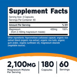 Nutricost Magnésium Malate, capsules végétariennes faciles à avaler