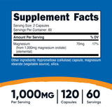 Capsules Nutricost Magnésium Orotate, faciles à prendre lors des journées actives.