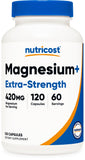 Nutricost Magnésium Plus, bouteille de capsules, pratique pour un apport quotidien.