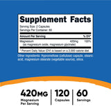 Nutricost Magnésium Plus — capsules végétales faciles à avaler pour une routine bien-être.